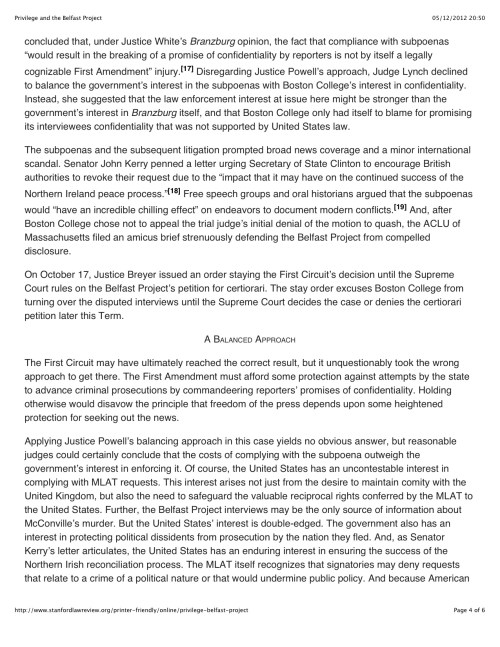 Privilege and the Belfast Project4