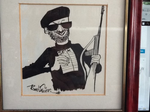 A photo of a Rowel Frier's cartoon drawn for a Notebook written after the result. The IRA man depicted in the cartoon was not the only one smirking.....