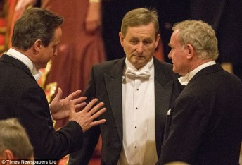 Martin McGuinness, with friends, at the Queen's recent banquet at Windsor Castle