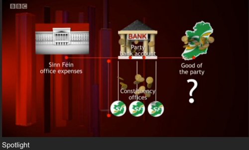 Follow the Money - did Sinn Fein MLA's office expenses get diverted into the party's central coffers?