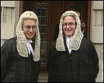 Seamus Treacy, on the right, pictured after he made silk at the NI bar. He is now a High Court judge......