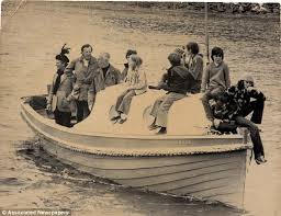Mounbatten on his boat with friends on a happier day
