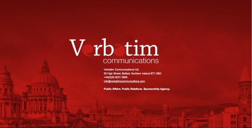 This is the entirety of Verbatim's website. It does not provide the links and information one would normally expect, such as mission statement, senior staff, past achievements and clients and so on. One brokenelbow reader, who asks for anonymity, says Verbatim's site was created in 2010. If so, why the paucity of other information about the company, like who owns and runs it? I guess the only solution is to bang on the door of 82 HIgh Street tomorrow morn! Okay campers?