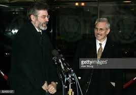 Richard McAuley, inseparable press aide to Gerry Adams outside Downing Street