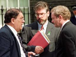 John Hume with Gerry Adams and Martin McGuinness - Sindo's attacks helped forge pan-Nationalism and dampen Provo grassroots doubts