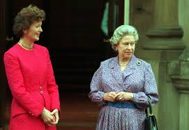 President Mary Robinson and Queen Elizabeth meet in London
