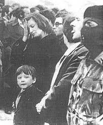 Bobby Sands' son, Robert Gerard at his father's funeral