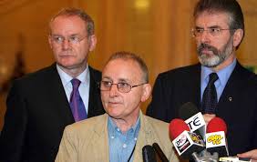 Denis Donaldson with two friends