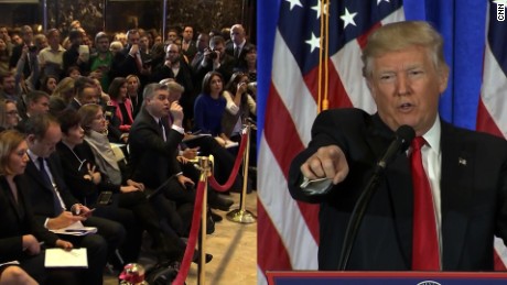 Trump berates CNN reporter Jim Acosta, accusing him of being 'fake news' and refused to take a question from him. He instead turned to a reporter from Breitbart..